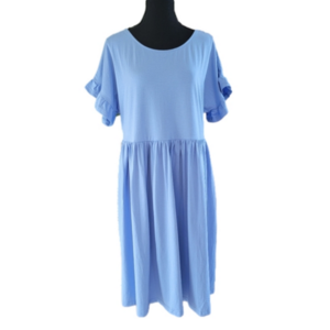 Blue Short Ruffled Sleeve Sundress Size XL EUC